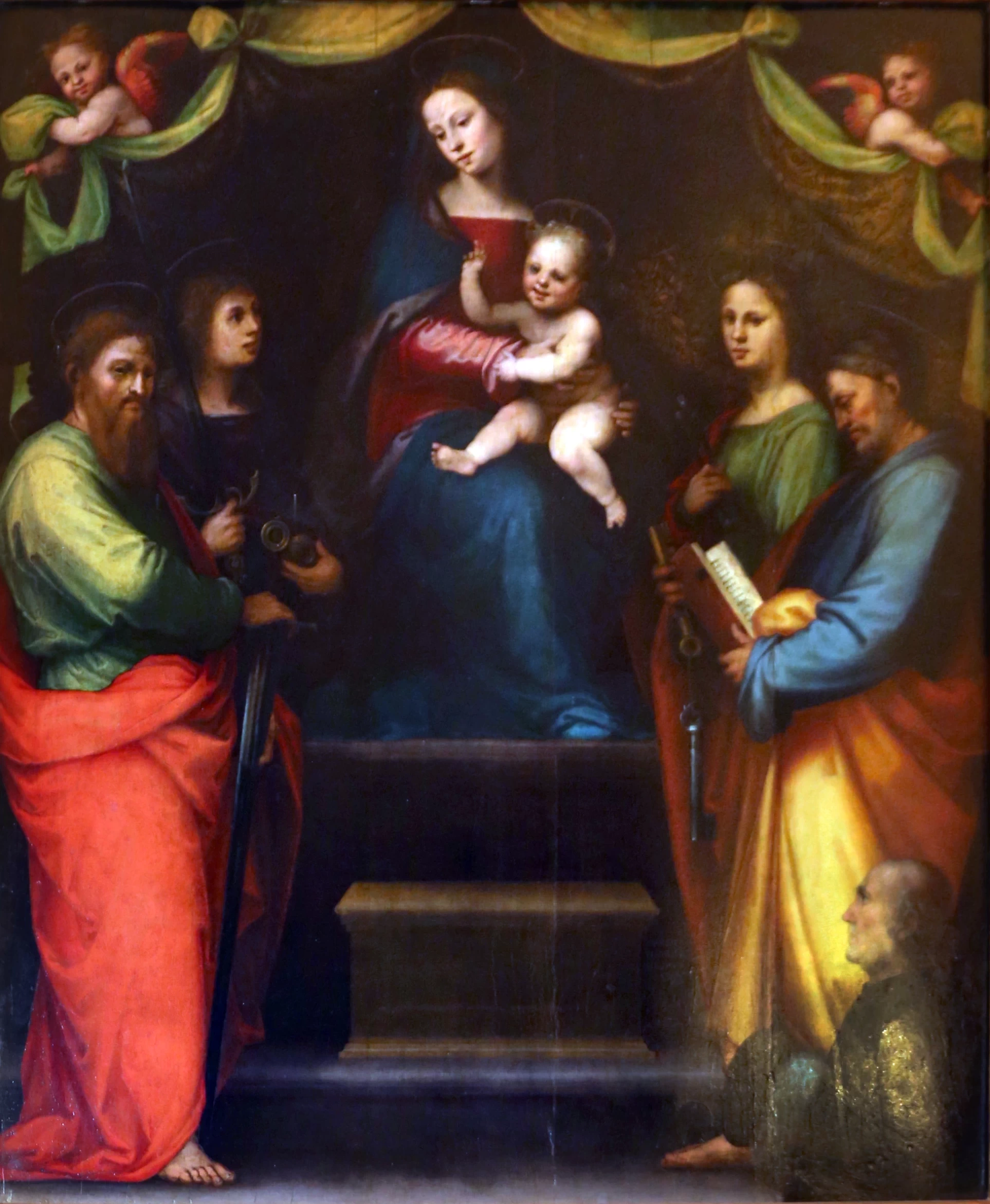 Madonna col Bambino, santi e un donatore - San Michele a Volognano